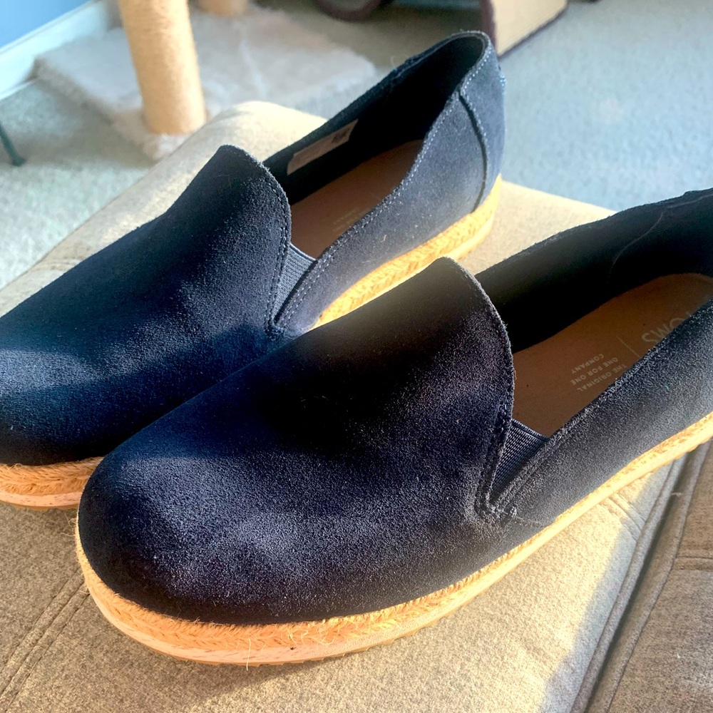 Toms blue loafers